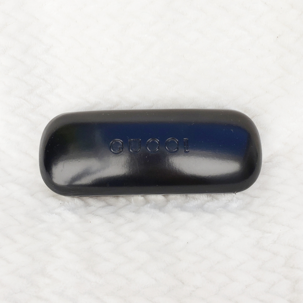 Gucci Black Leather Suede Sunglasses Case